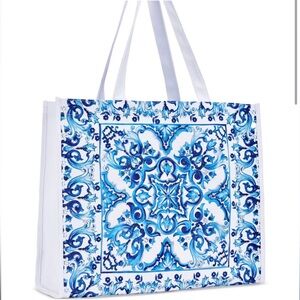 Dolce and Gabanna light blue canvas tote